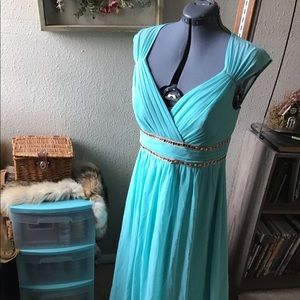 Long Turquoise Formal Dress